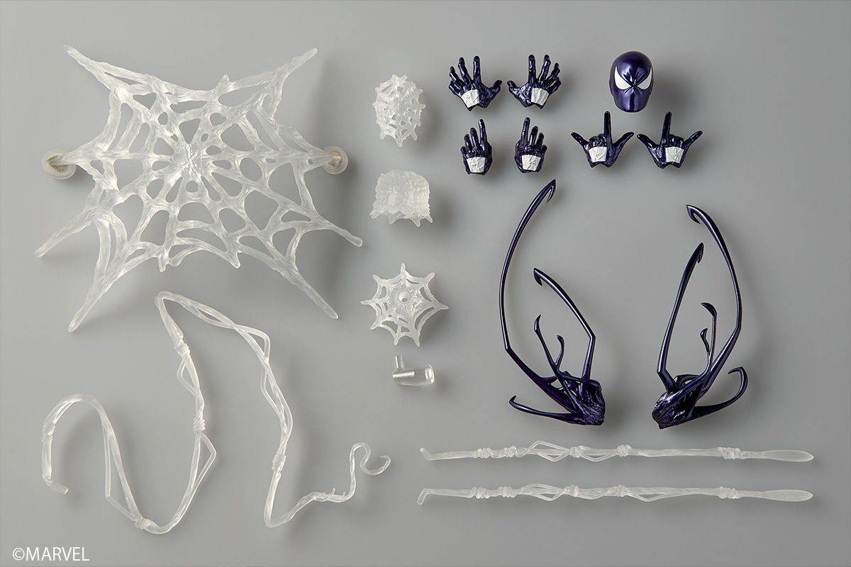 spider s 13 Revoltech: Spider-Man - Symbiote Spider-Man (Purple Ver.) Con bonus