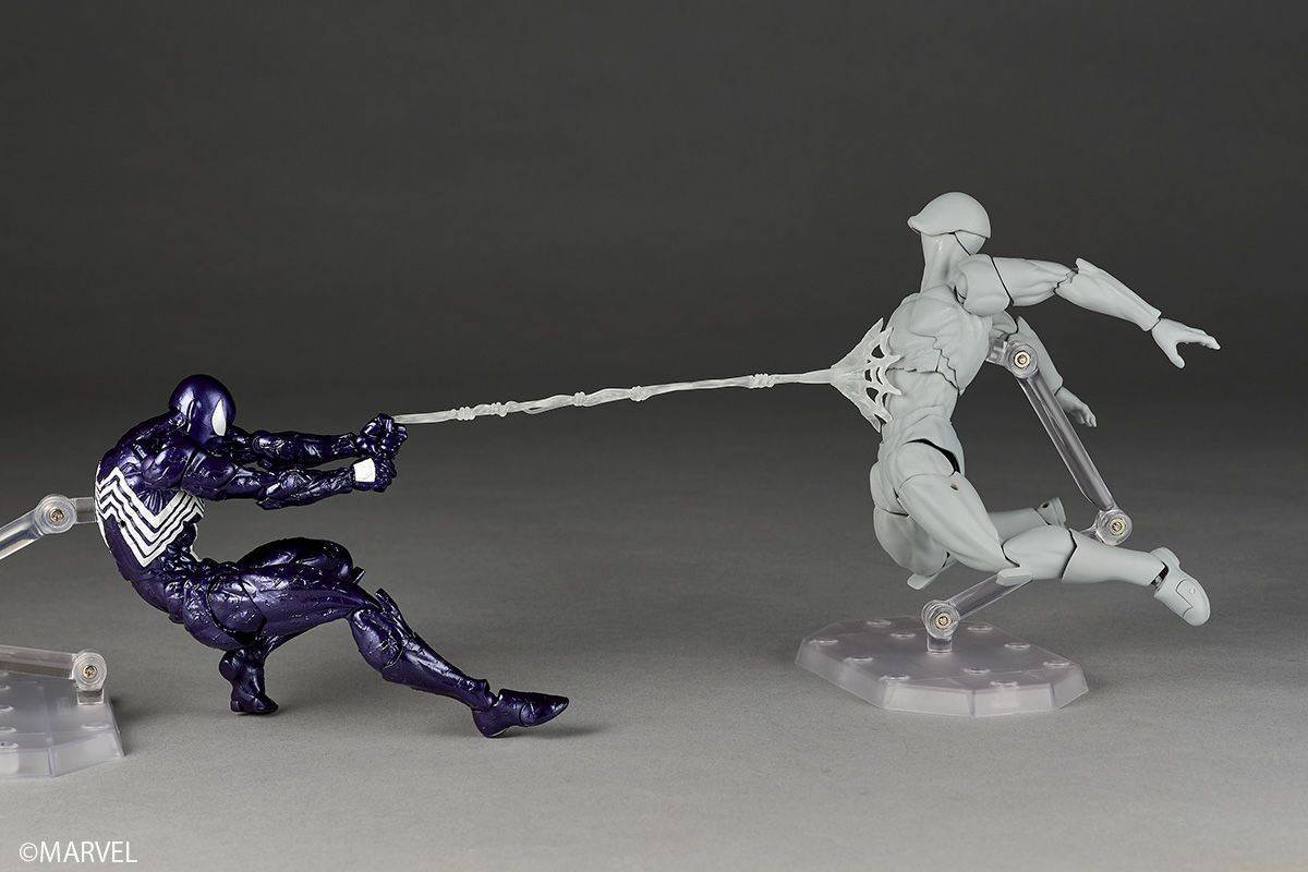 spider s 9 Revoltech: Spider-Man - Symbiote Spider-Man (Purple Ver.) Con bonus