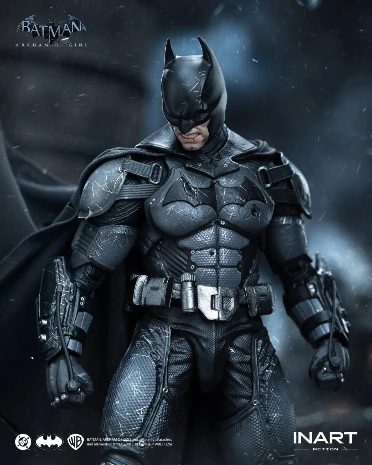 batman batalla 15 INART: Batman Battle Damaged Ver. - Batman Arkham Origins